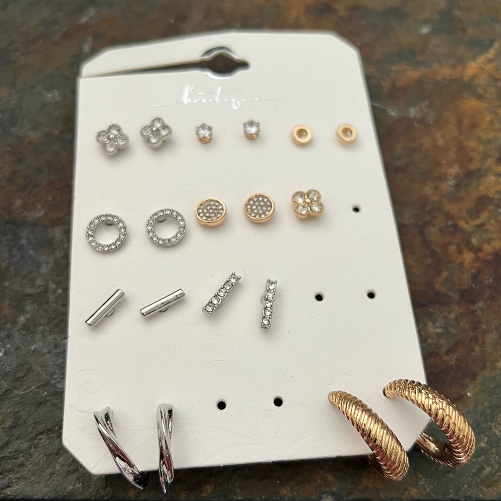 BKE Silver and Gold Earring Set